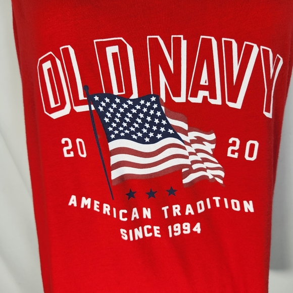 Old Navy Red American Flag Slim Fit Tank Top Size Large - Picture 2 of 6